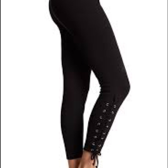 Harlow’s & Graham Lace-Up Ponte Leggings Sz M - Picture 2 of 3